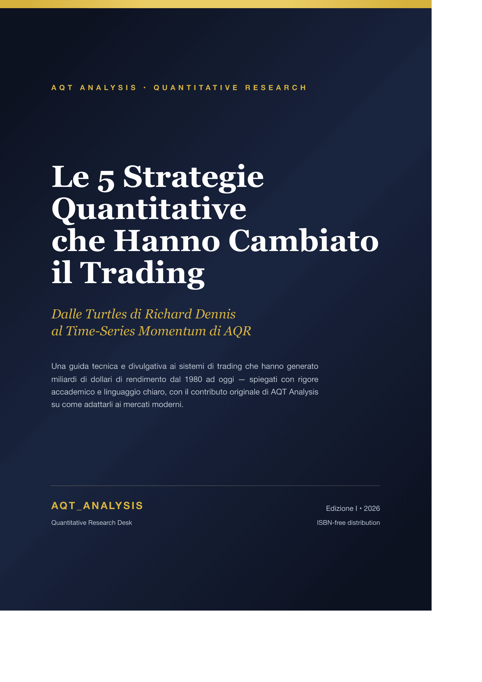 Copertina — Le 5 Strategie Quantitative che Hanno Cambiato il Trading