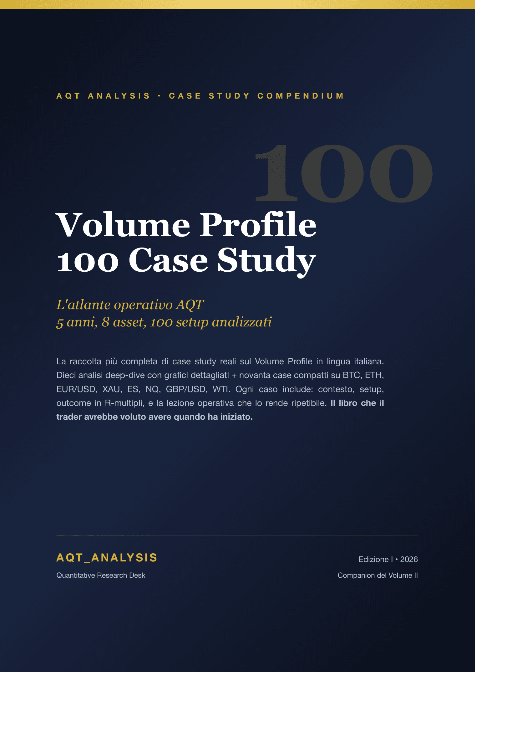 Copertina — Volume Profile — 100 Case Study